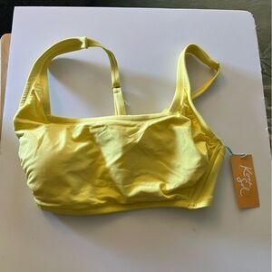 NWT Kona Sol D/DD Yellow Bikini Top